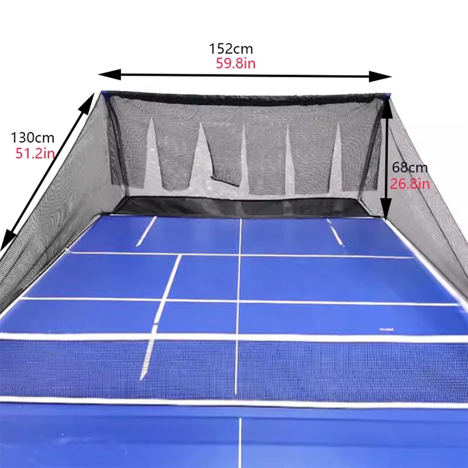 RENLXFI Table Tennis Ball Catch Net, Ping Pong Ball Collector for Multi-Ball Drills or Robot Serve Launcher Practice, Indoor Ping Pong Table Accessories