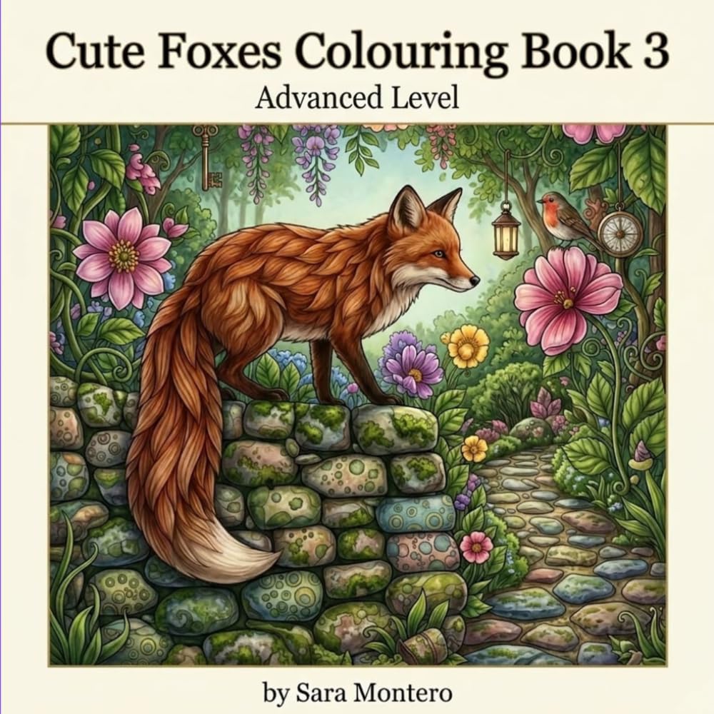 Cute Foxes Colouring Book 3: Advance Level