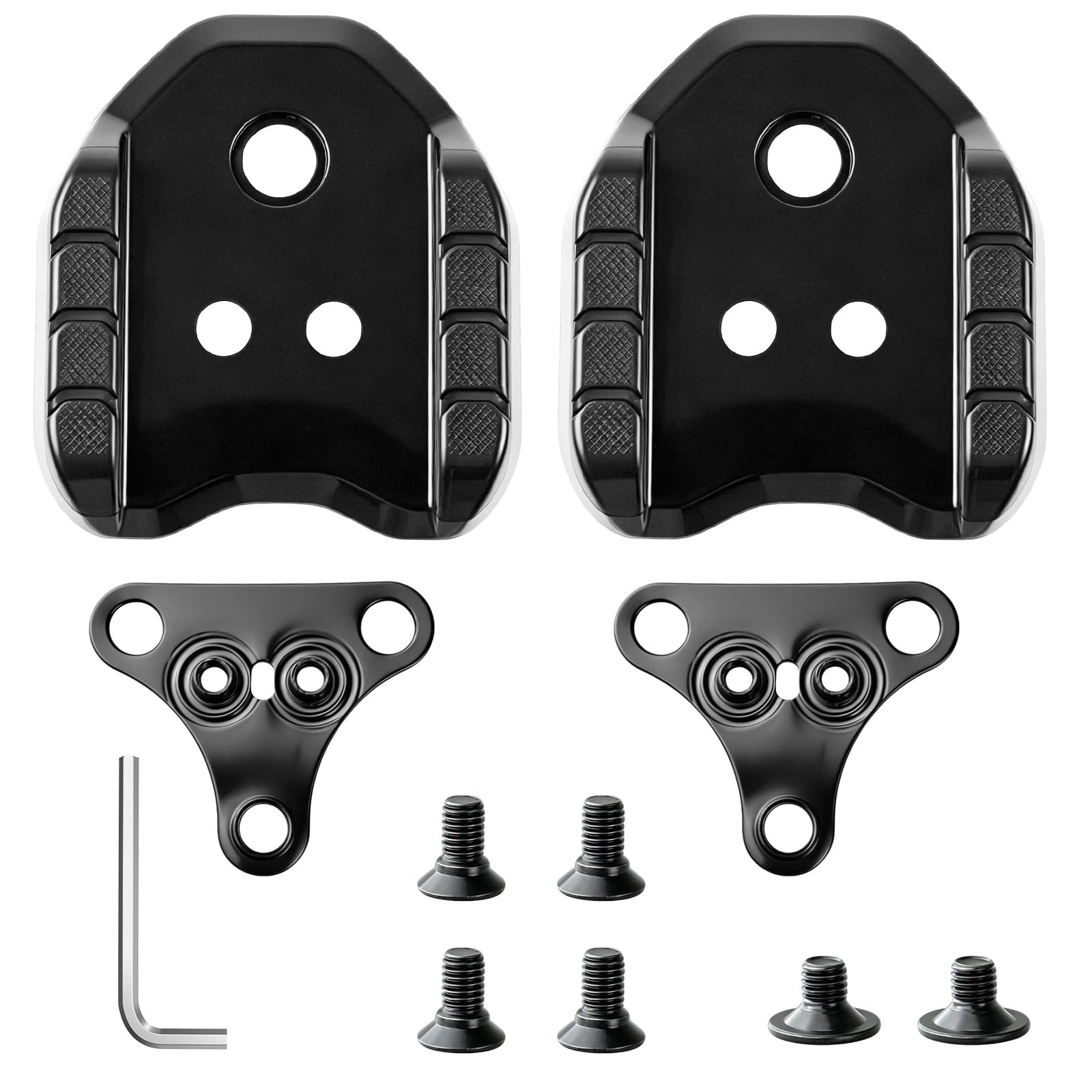 ZephyrCraft 2 Stück Pedale Adapter, 3 Loch Universal Plattenadapter Kompatibel mit Shimano SPD Schuhen und SPD Cleats, Rennrad MTB Fahrrad Zubehör Sport & Freizeit