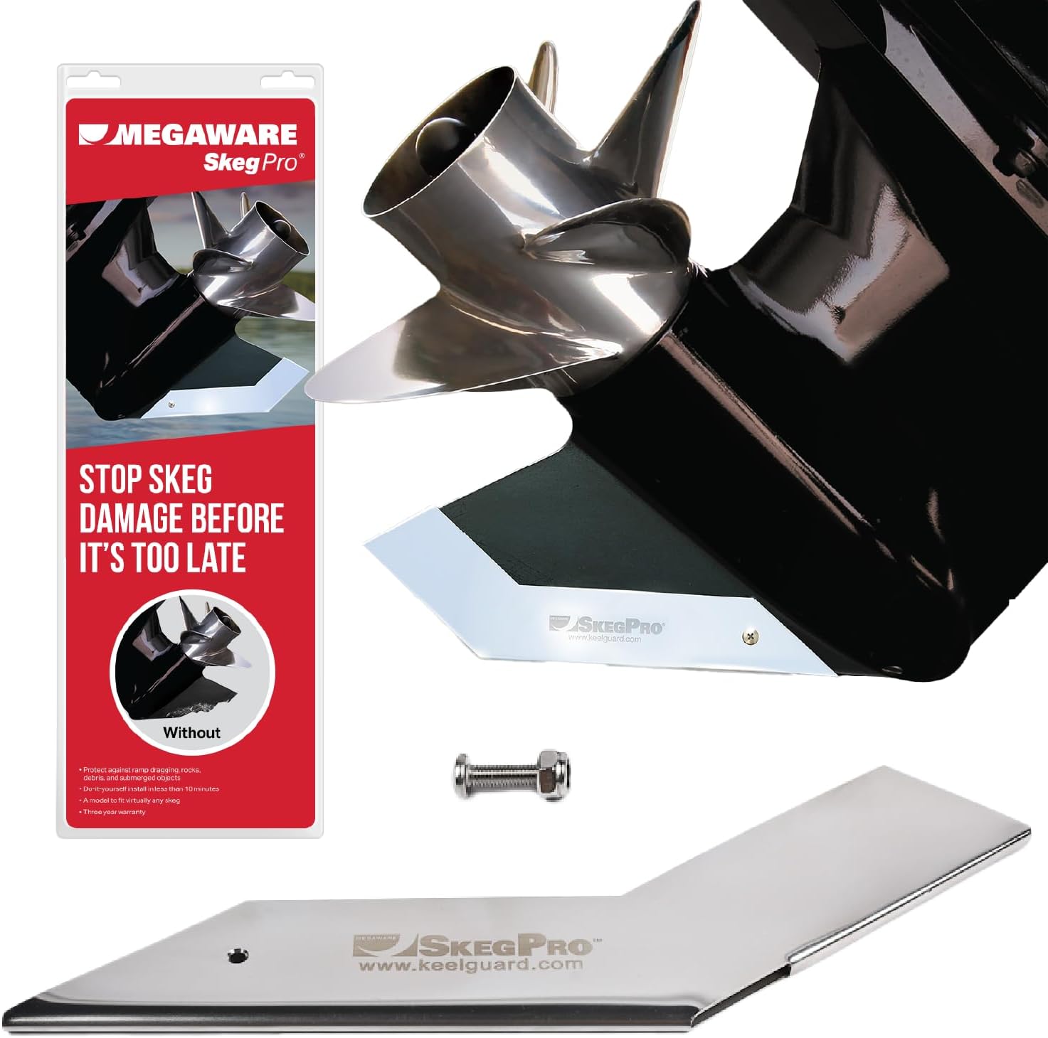Megaware SkegPro 655 - Protects Against Damage from Ramp Dragging