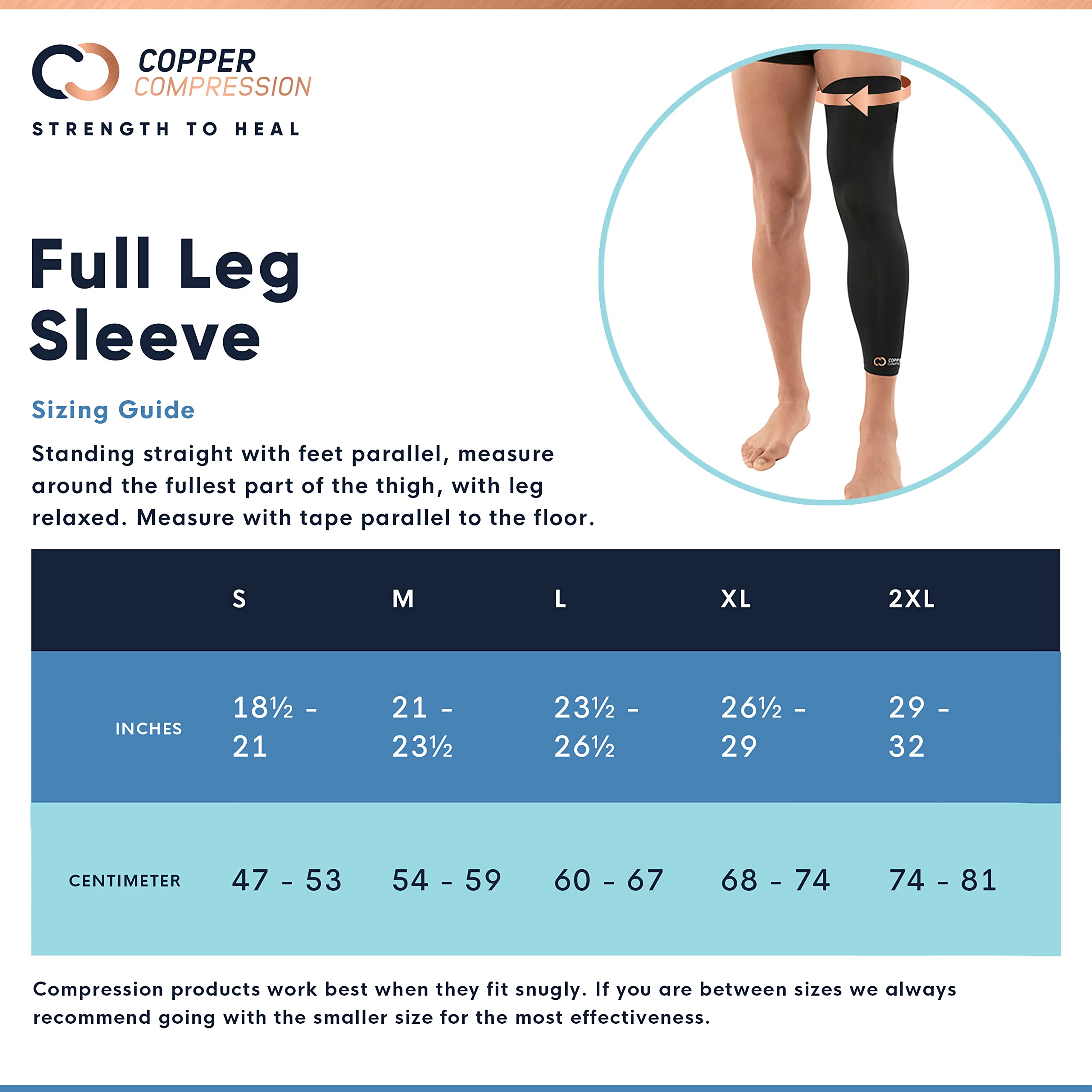 Copper Compression Leg Compression Sleeve Copper Infused Knee