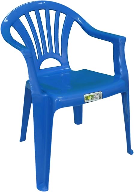A406 Strong Stackable Kids Children Plastic Chair Home Picnic Party Up To 60kg (Blue)