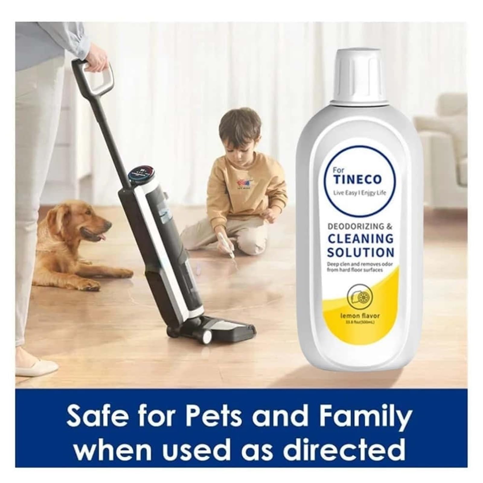 3 Pc Floor Cleaner Lemon 500ml Compatible avec Tineco Floor One S3/S5/iFloor/Breeze/S5 Combo/S7 Pro Vacuum Robot Parts