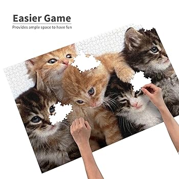 Amazon.co.jp: 1000ピース ジグソーパズル 猫ちゃん 大人用 木製