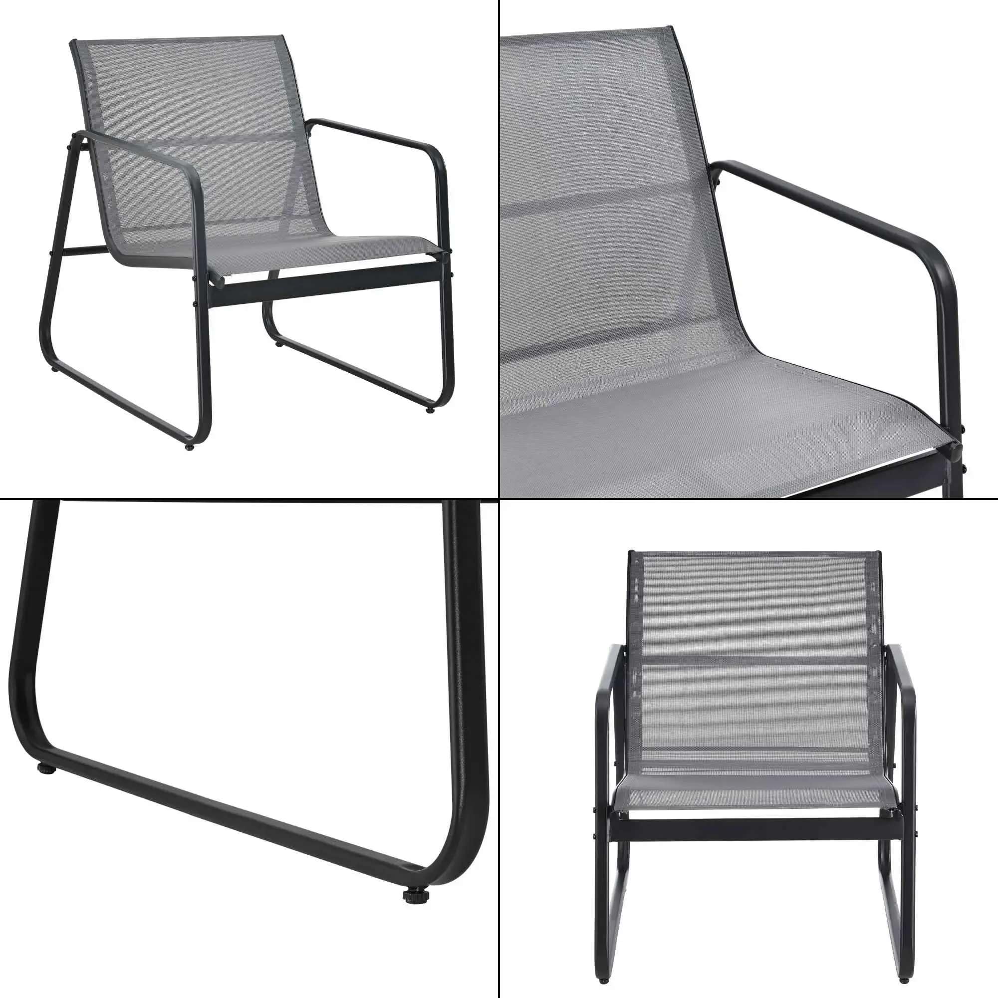 Megashopitalia Set Salotto da Giardino Con Divanetto 2 Poltrone Tavolino da Caffè Piano in Vetro