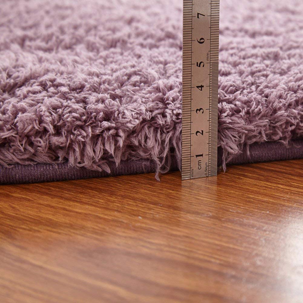 CANDeal [Lot de 2 The Shaggy Moelleux Tapis antidérapant Zone Tapis Moquette Salle à Manger Chambre à Coucher Tapis de Sol, 50x80cm et 80x160cm