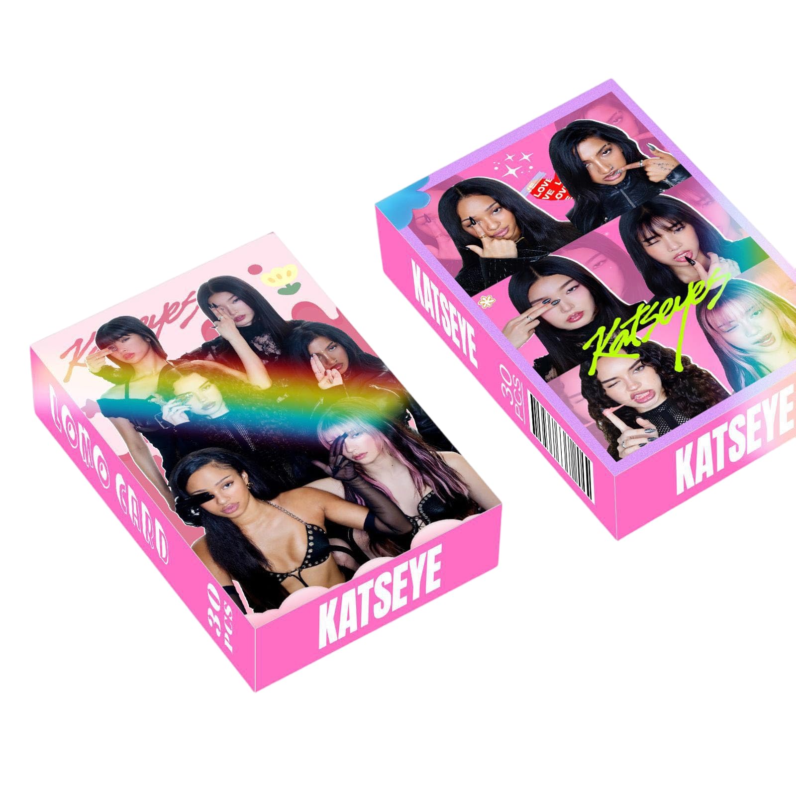 Umiquansome KATSEYE Photocards Beautiful Chaos Album Merch 60PC Lomo Cards+32PC Stickers Idol Album Cards Set Mini Merch Photocards Set for Fans Gift Girls