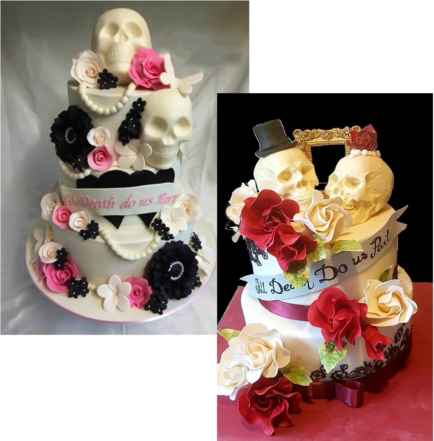 Palksky 3D Skeleton Skull Silicone Fondant Mold Clay Mold Jewellery Button Cake Mold Chocolate Mold - Image 5