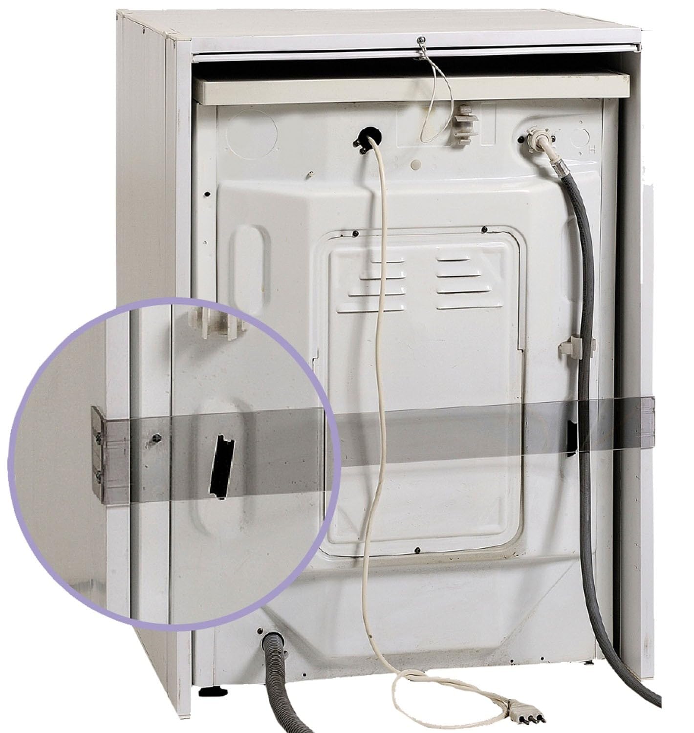 Armario para lavadora con persianas de resina de plástico L 67 x P 59 x A 91 cm Garofalo