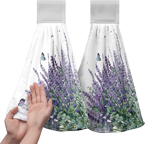 Miniatura 63 de America Stars - Juego de 2 toallas de cocina azules con lazo para colgar, patrióticas para colgar el 4 de julio, juego de 2 toallas de mano