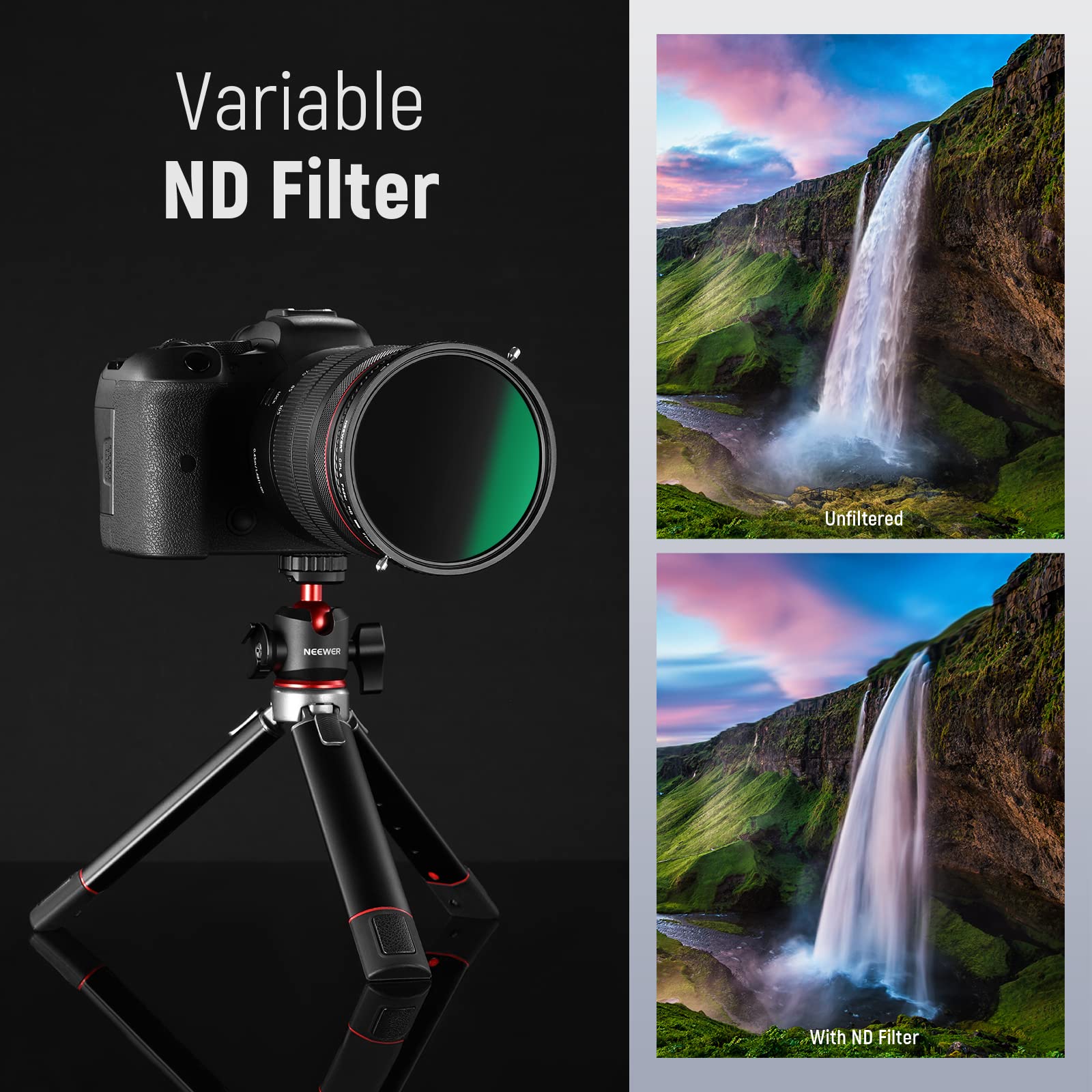 オリエール(ND-510) Amazon.com : NEEWER 2 in 1 55mm Variable ND Filter ND2