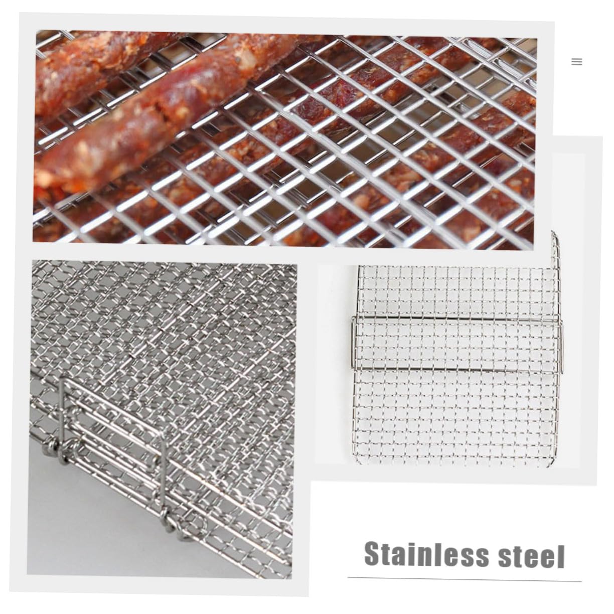 Hemobllo Rejillas para Freidora de Aire Accesorio Apilable Inoxidable para Cocinar al Vapor y Deshidratar Resistente y Fácil de Almacenar para Doméstico