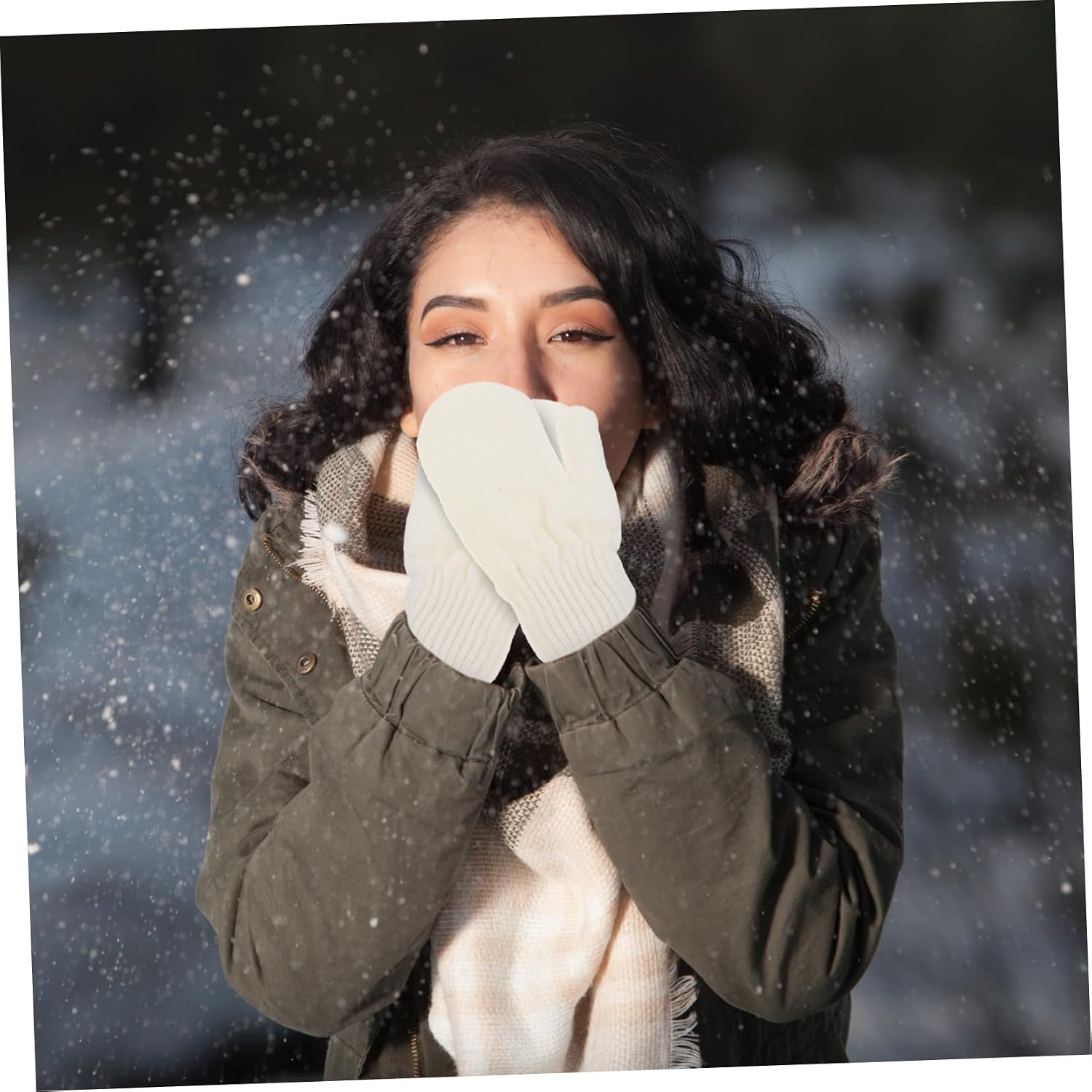 3pairs Warm Mittens for Women Thick Insulated Gloves Soft Lining for Outdoor Activities Like Skiing and Snowboarding