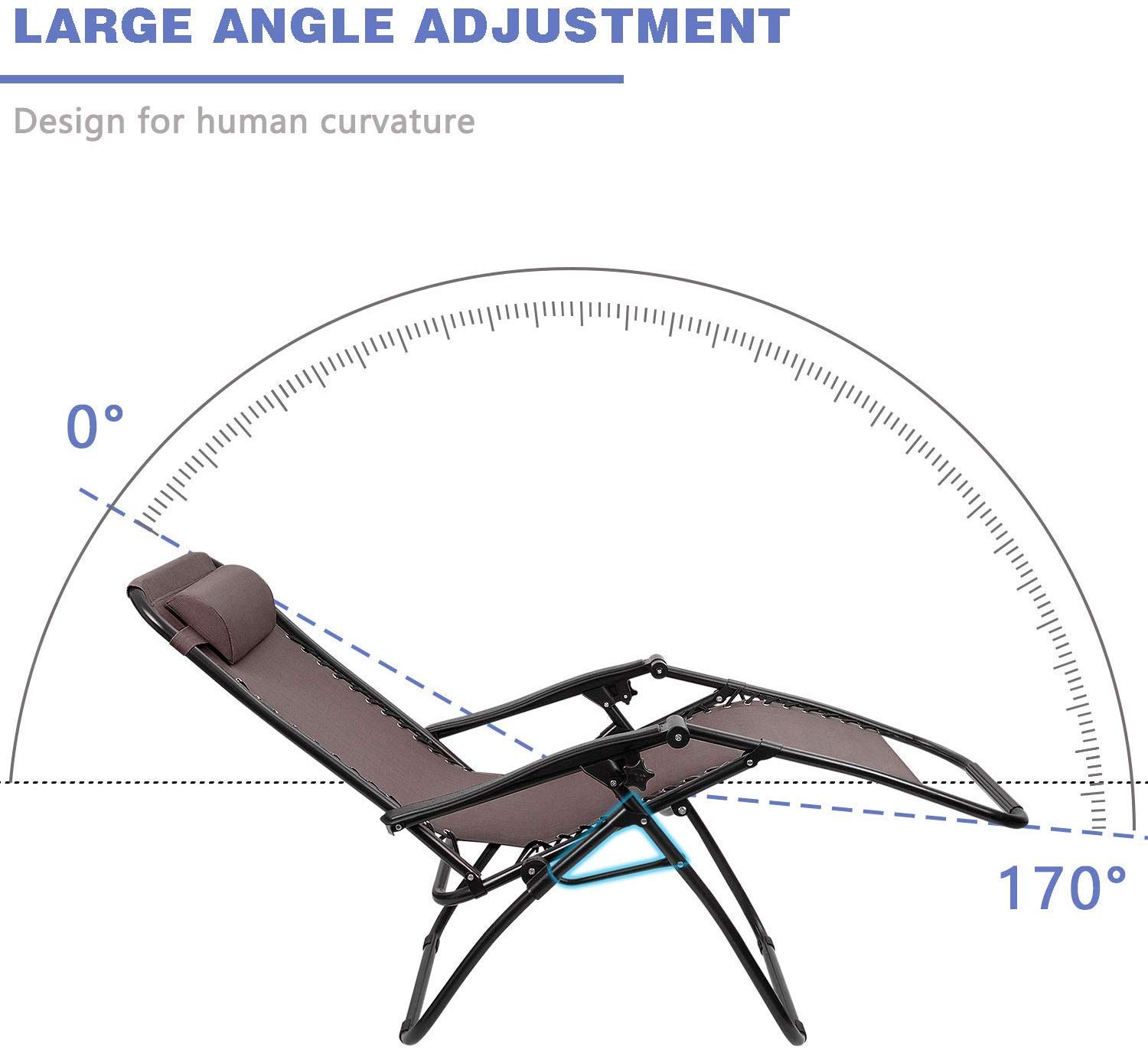 Homall Zero Gravity Chair Patio Folding Lawn Lounge
