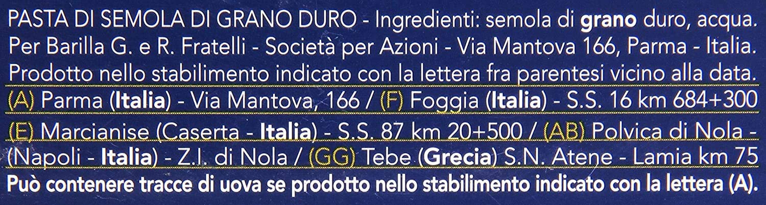 Barilla Farfalle 15 Kg - Pasta de Sémola Hecha con Ingredientes de Calidad para ser Siempre Buenos - Bondad Diaria Irresistible - 30 x 500 g (Farfalle)