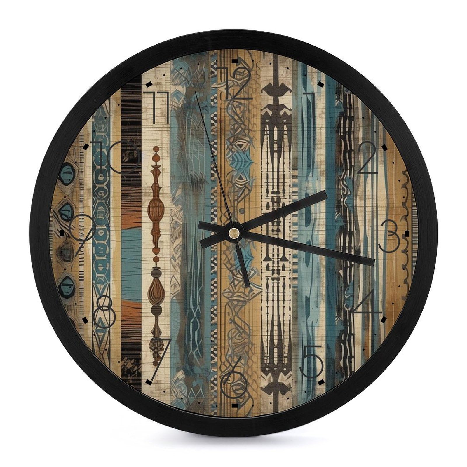 Grande horloge murale moderne à LED pilier design totem pour salon épuré
