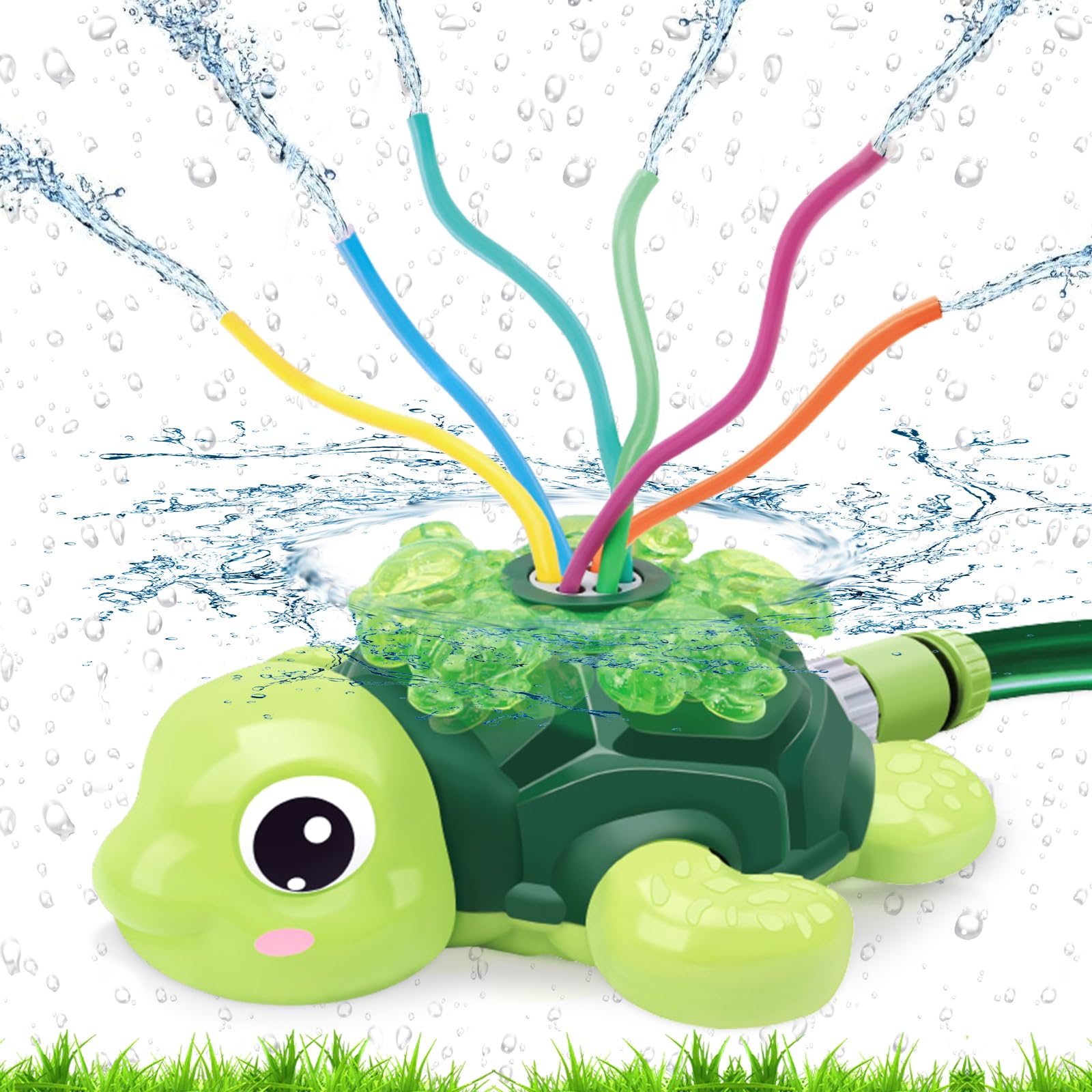 Juegos de Agua para Niños Exterior, Juguete de Agua de Rociadores de Tortuga,Aspersor para Niños Jardín de Verano Juguete de Agua Rociador para Patio Trasero, CéSped Al Aire Libre