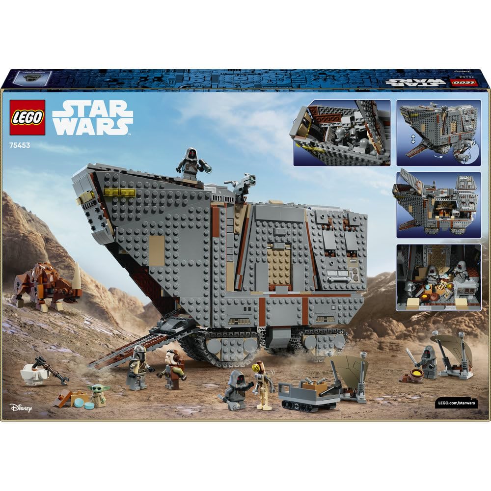 LEGO Star Wars Piaskoczołg wędrownych Jawów i bagnorożec 75453 | Model czołgu, pojazd z Gwiezdnych Wojen, prezent dla fana Star Wars 14+, klocki konstrukcyjne dla nastolatków, 1683 elementy