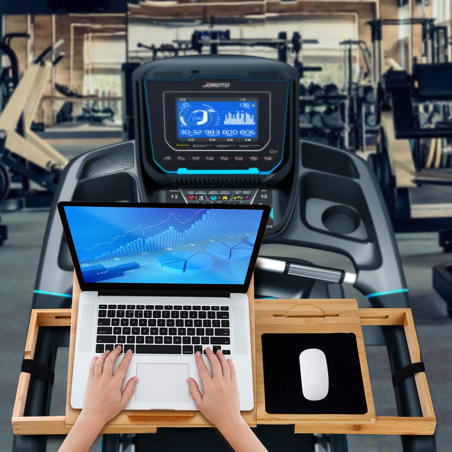 Ollieroo Treadmill Desk Attachment, Treadmill Laptop Holder, Treadmill