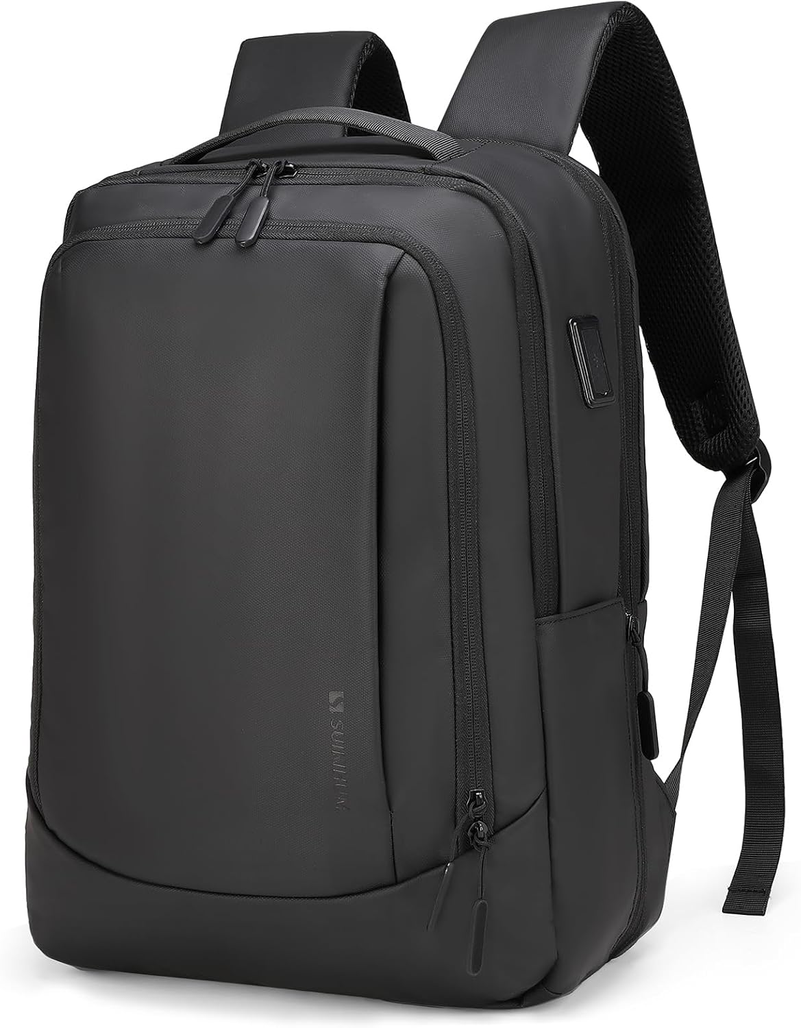 38L Travel Backpack 17″ Laptop Backpack W/USB-C Port, Expandable Carry-On Bag, TSA Approved for Business College, Black