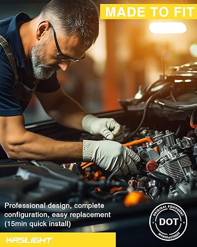 Miniatura 3 de H5054 KASLIGHT - Faros delanteros LED de 5 x 7, faros delanteros 7 x 6 de haz alta/baja sellada, H4 9003, enchufe 6054 H5054, para camionetas Jeep