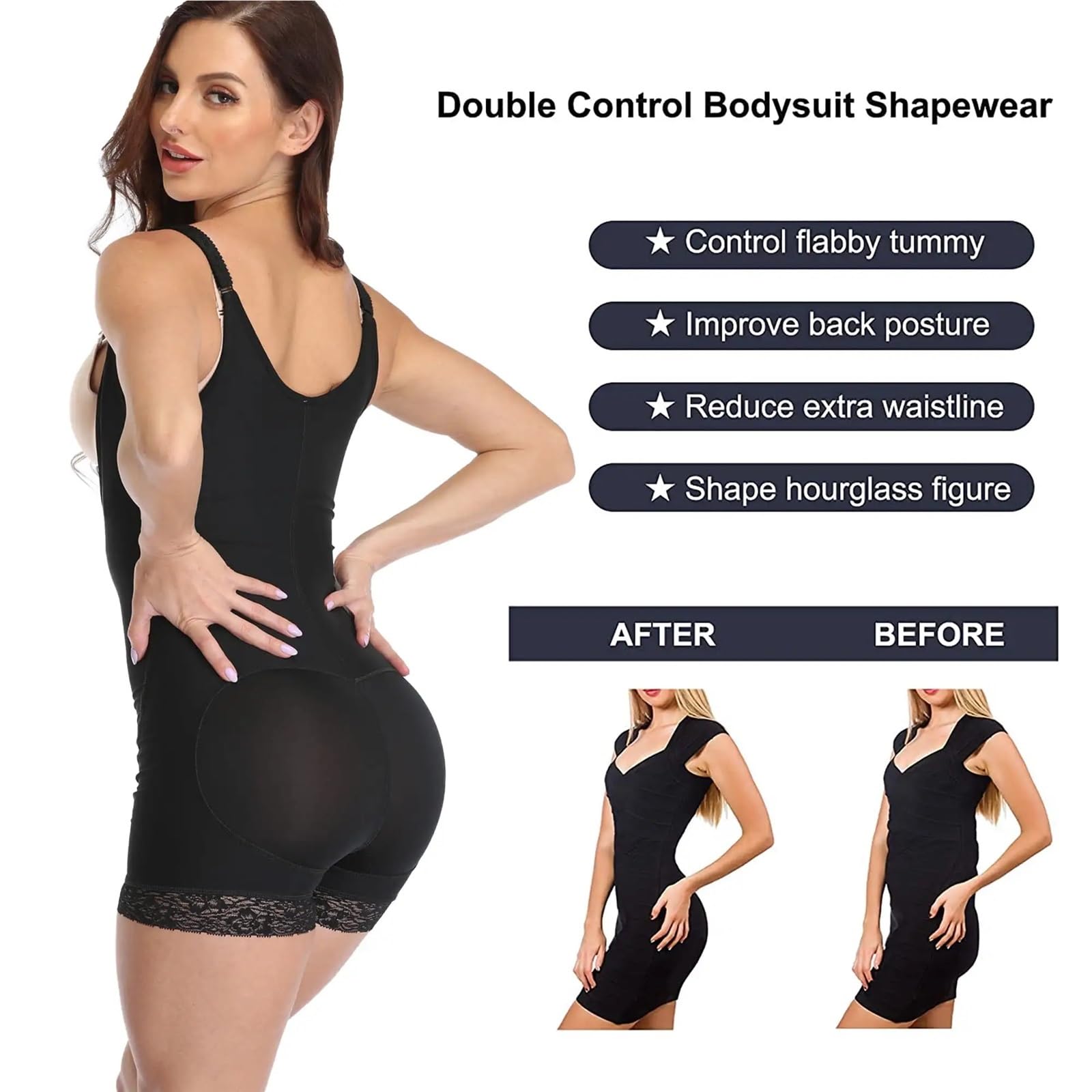 Faja Moldeadora for Mujer, sin Costuras, Firme, Triple Control, Talla Grande, Adelgazante de Muslos, Control de Abdomen. Adecuado para Fiestas, Trabajo, Bodas(Beige,XXL)