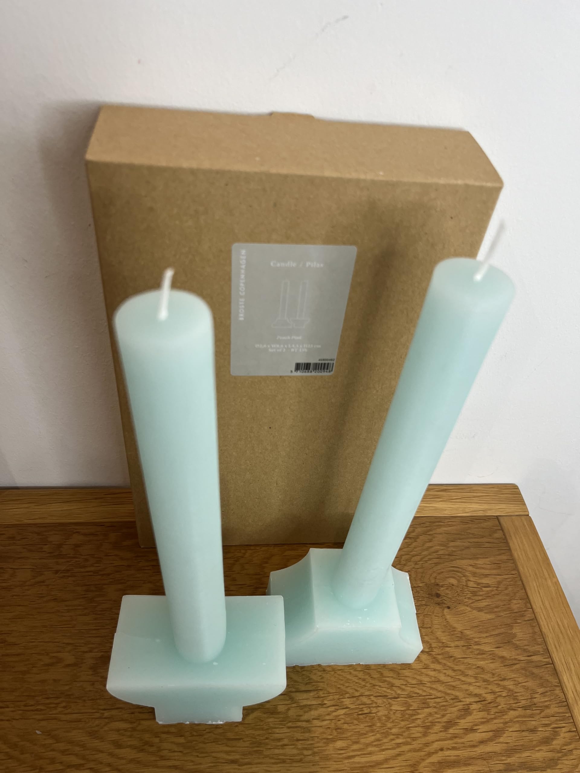 Pilas Pillar Hand-Carved Design Mint Candles 2 Pack Elegant Single Wicks 15 Hour Burn Time - Image 3