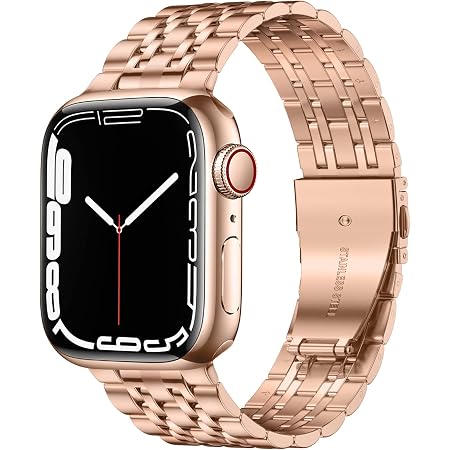 Vobafe Compatibile per Cinturino Apple Watch 41mm 40mm 38mm SE, Cinturino  di Ricambio in Sette Perline Sette Perline Acciaio Inossidabile Compatibile  con iWatch Series 7 6 5 4 3 2 1, Oro Rosa : Amazon.it: Elettronica