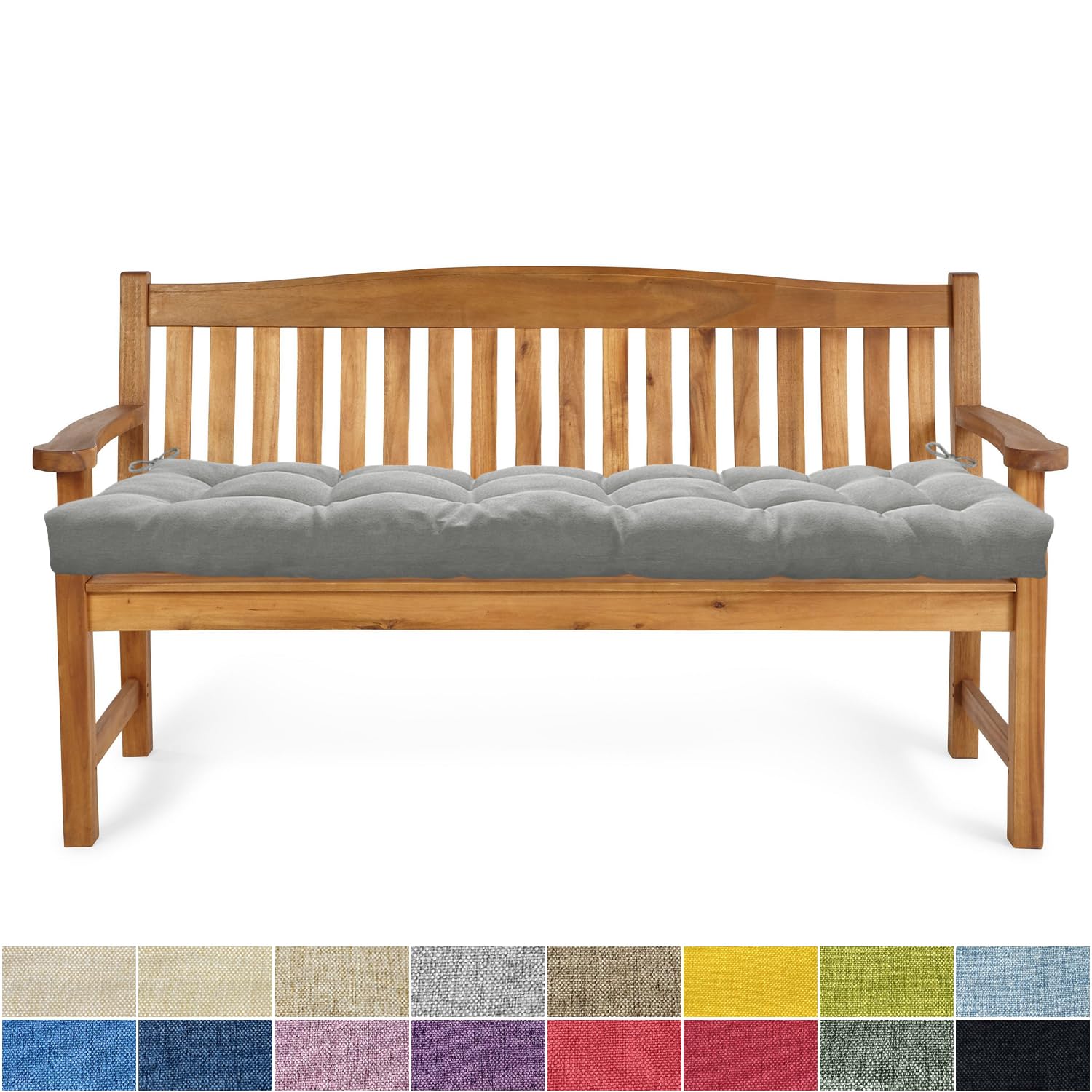 Cuscino Sedile Capitonnè 80x50x6cm - Antiscivolo Per Panche, Sedie, Divani