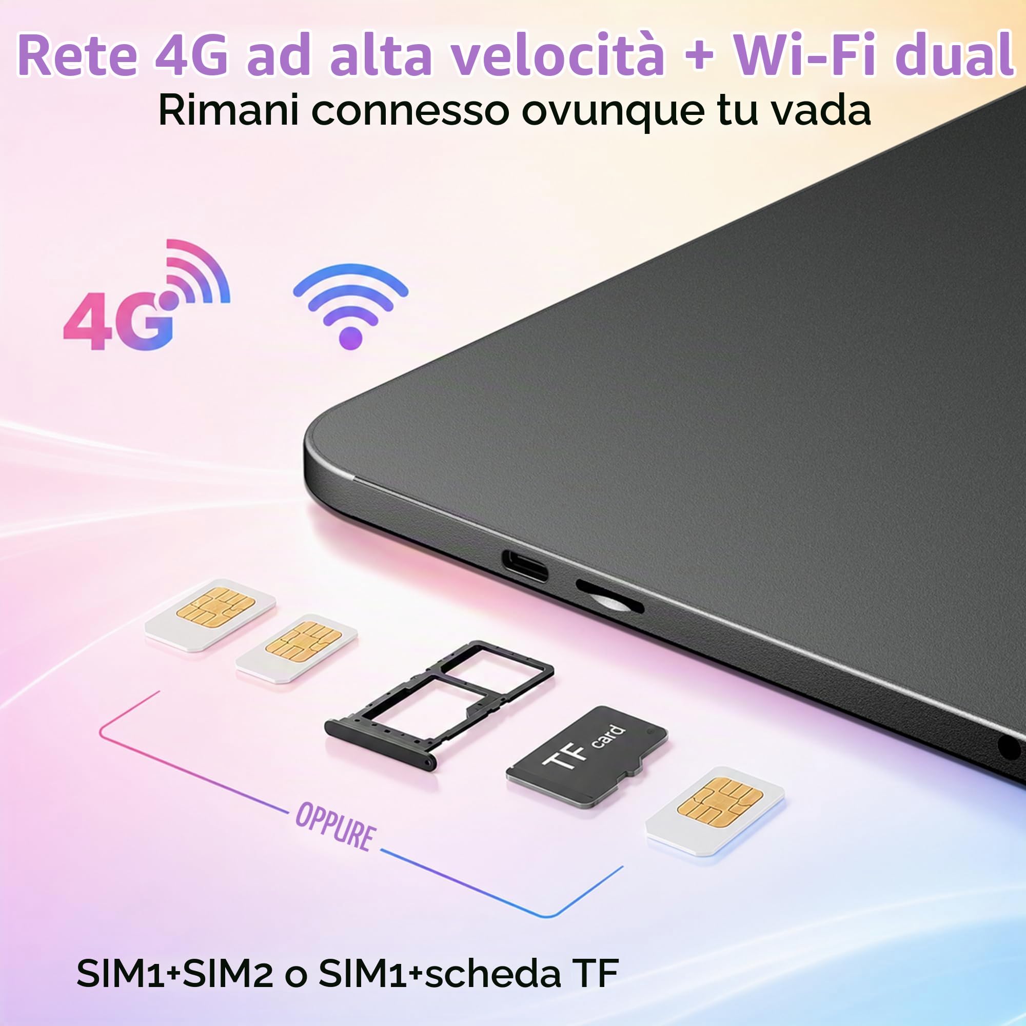 2026 Tablet 14 Pollici con Android 16, 36GB RAM+512GB ROM, Octa-Core, 4G LTE/5G WiFi, 2000 * 1200, Widevine L1,11580mAh,13MP+8MP,BT 5.0/GPS/Face ID/Tablet in offerta con Tastiera(Grigio)