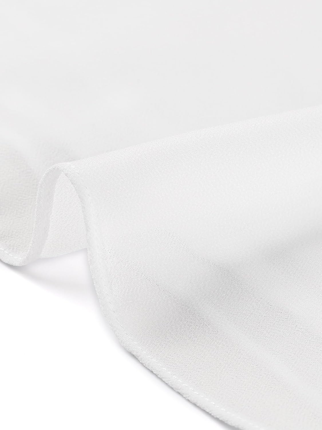 Seta T Women's Chiffon Dresses 3/4 Bell Sleeve Crewneck Tiered Layered Flowy Dress Party Wedding Outfits Small Whites - Image 7