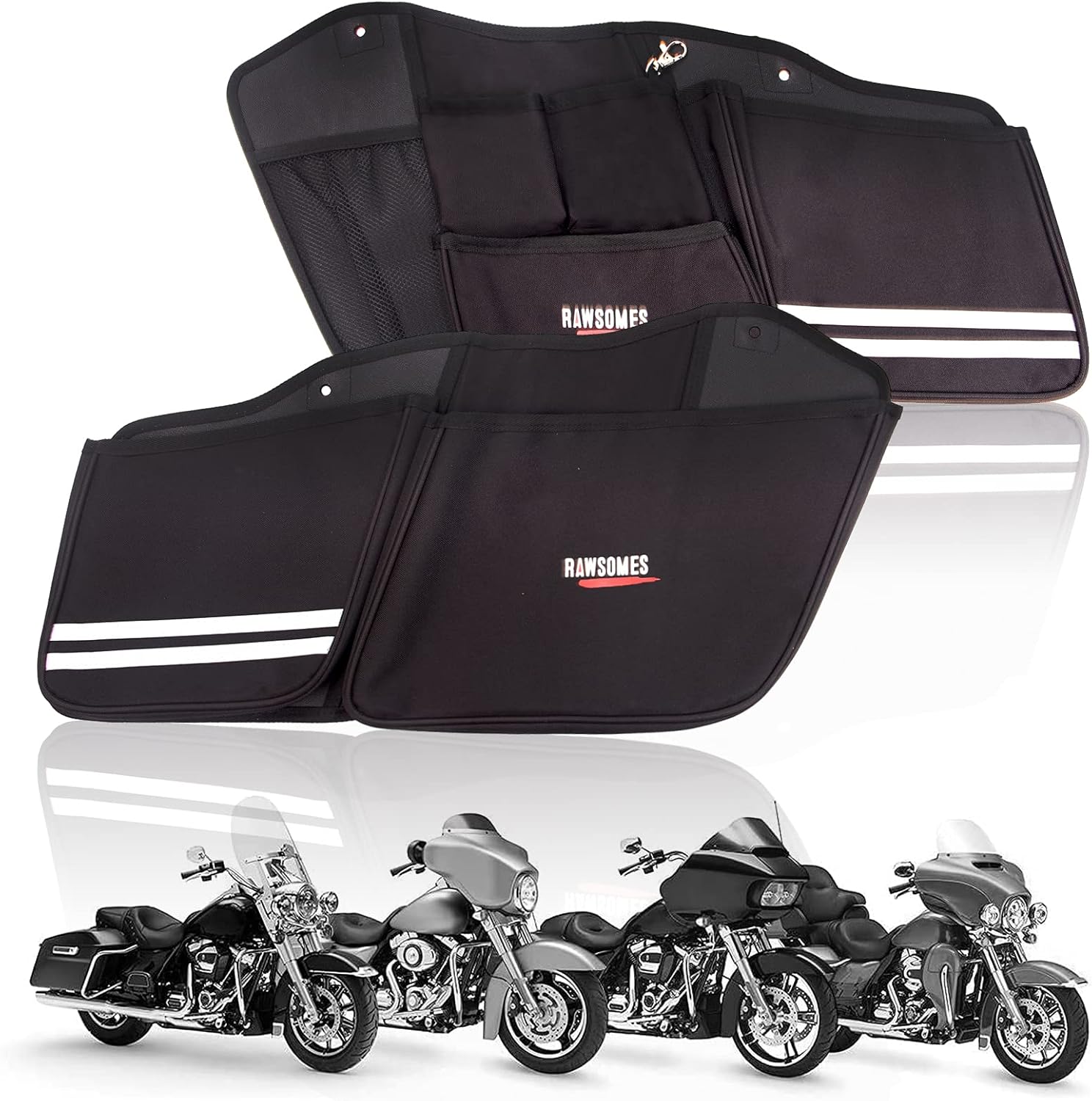 Yuroochii Saddlebag Liners Wall Organizer Storage For Harley Touring