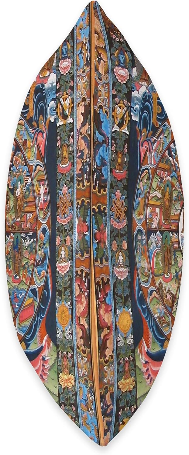 Tibetan Buddhist Wheel Of Life Throw Pillow