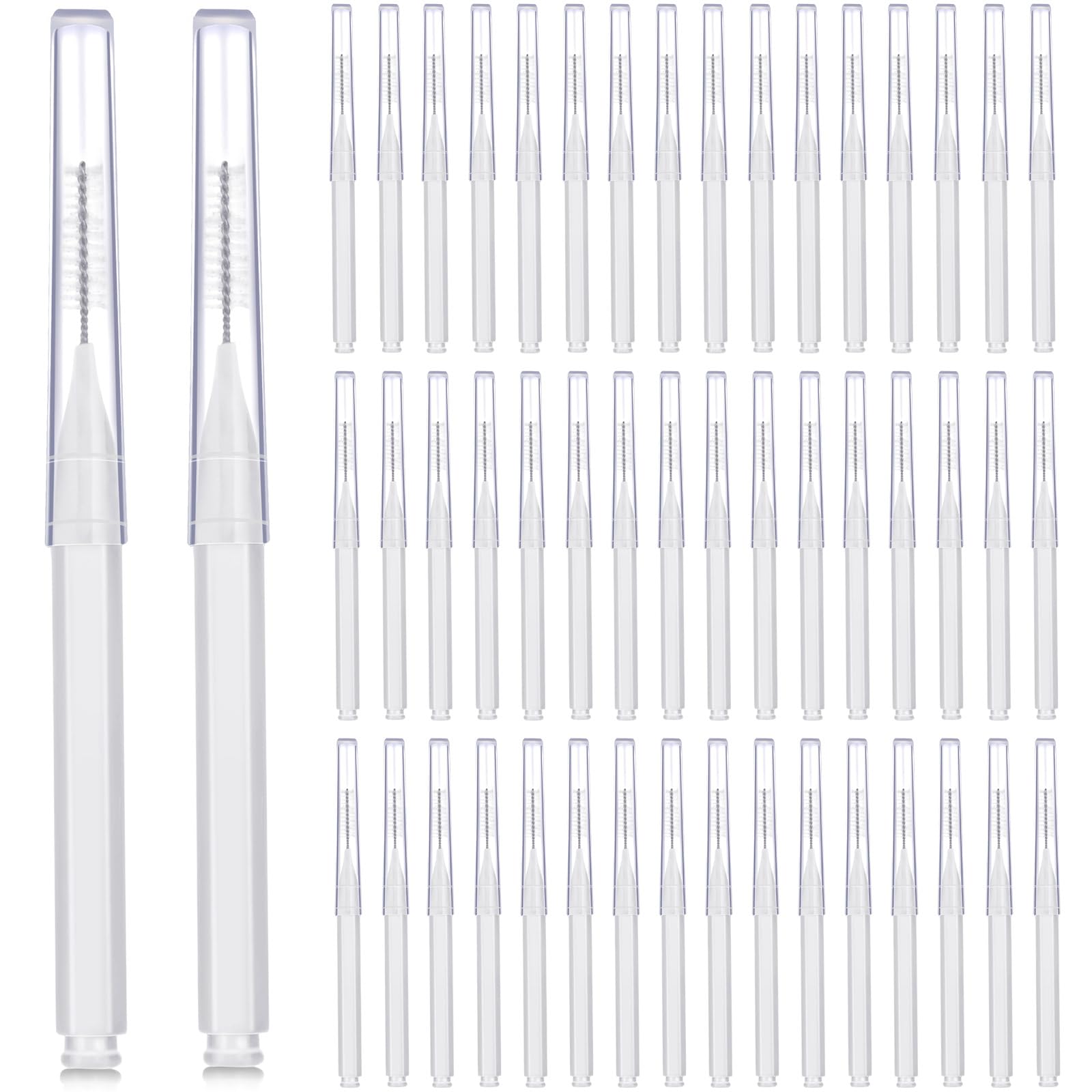 Patelai 50 Pcs Interdental Brushes Braces,White
