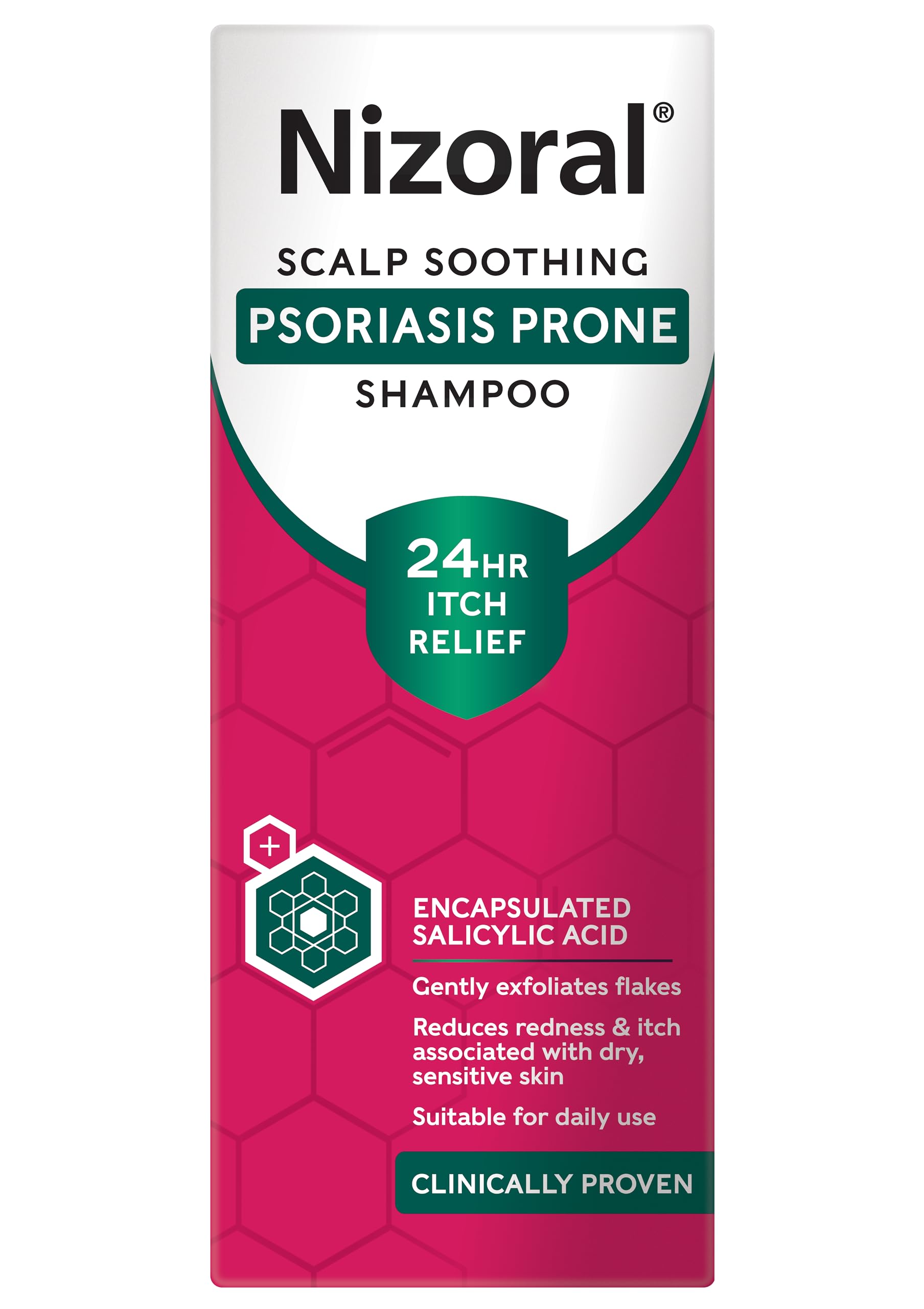Nizoral Scalp Soothing Psoriasis Prone Shampoo 200ml | Exfoliating | With Encapsulated Salicylic Acid | For Flaky, Itchy & Sensitive Scalps | Fragrance Free | Sulfate Free | Dermatologically Tested