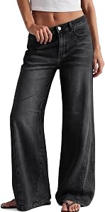 Trendy Queen Women's High Waisted Wide Leg Jeans Barrel Baggy Pants