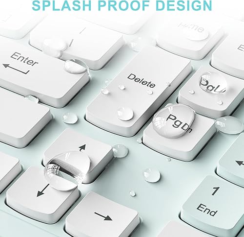 Miniatura 7 de Combo de teclado y mouse inalámbricos, teclado inalámbrico de tamaño completo y mouse DPI ajustable, receptor USB de 2.4 GHz, teclado y mouse para