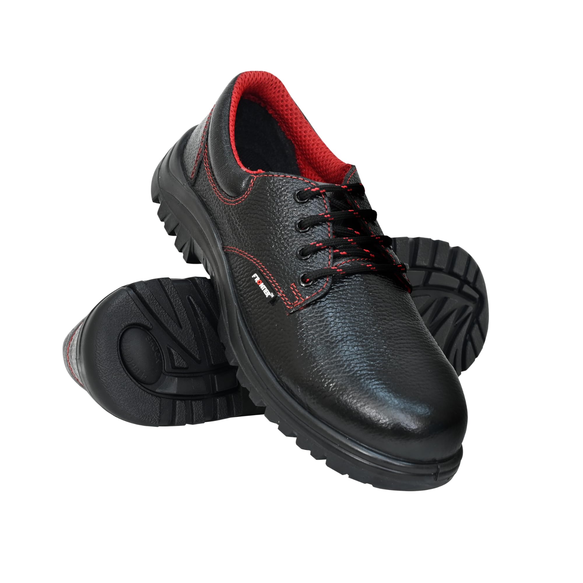 FT1205BL Genuine Leather Safety Shoes | Industrial Safety Shoes for Men | Slip Resistant | Steel Toe Safety Shoes | FT1205BL(SWSAPN)-image-3