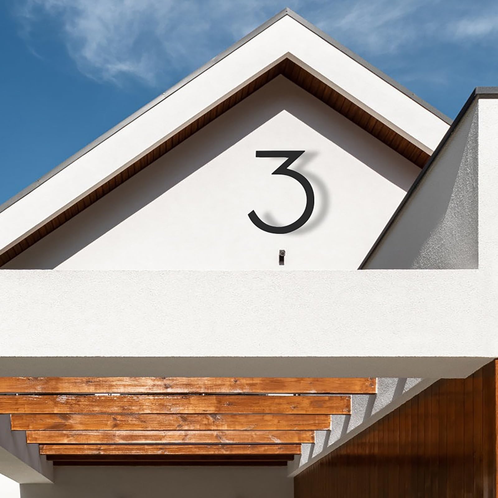 12 Zoll Hausnummern, moderne Metall-Edelstahl-Türnummer, 30 cm schwarze Briefkasten-Adresse-Schild mit Schrauben, für Wohnung, Wanddekoration, Straße, Garten, Büro, Café, Zimmer, Hotel(1)