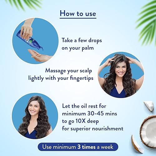 Miniatura 3 de Parachute Advansed Aceite de coco dorado con vitamina E  Aceite de coco puro  Para cabello largo, fuerte y nutrido  Protección contra daños y