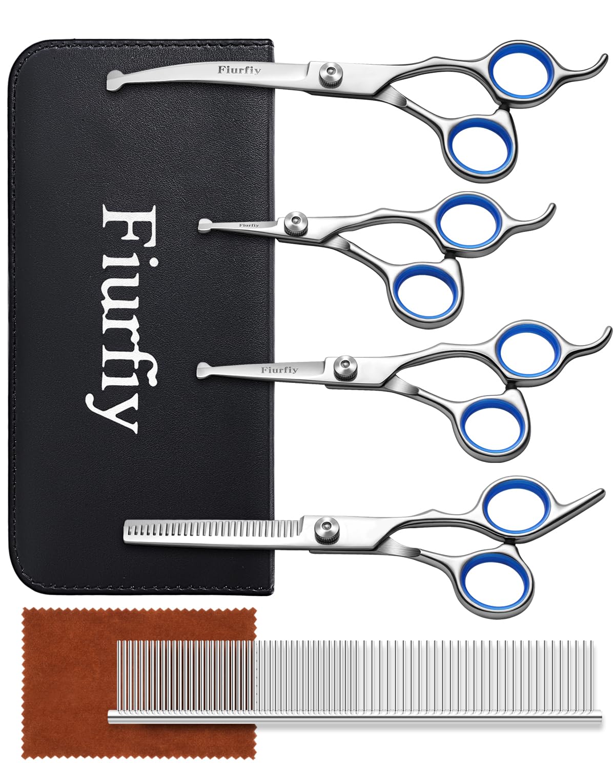 Fiurfiy 6-in-1 Dog Grooming Scissors Set