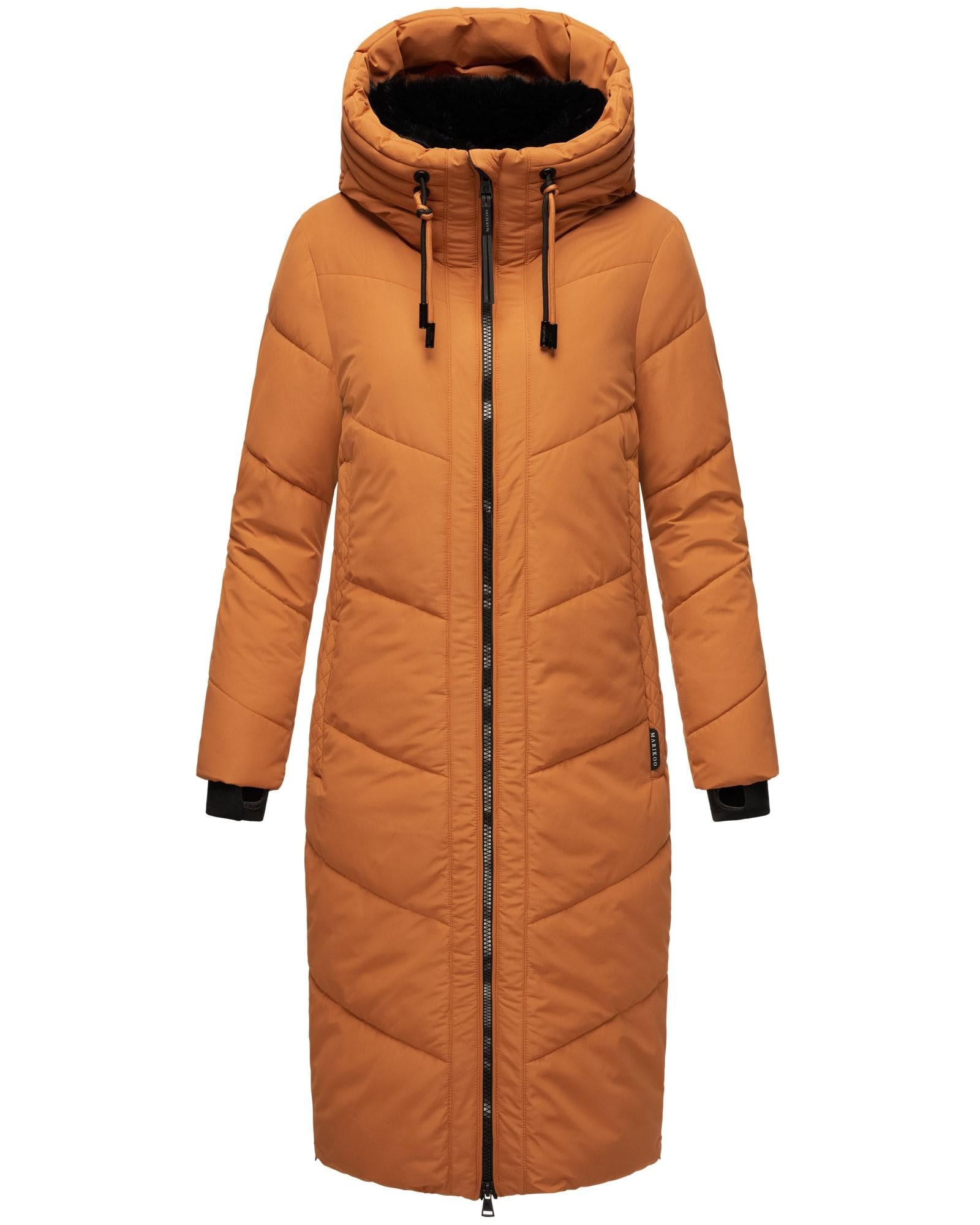MARIKOO Giacca invernale da donna, parka lunga, trapuntata, B979