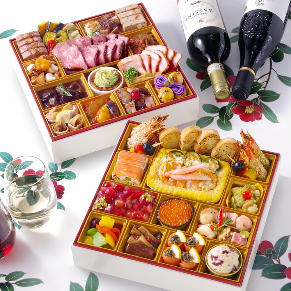 Amazon.co.jp: おせち 2026 おせち料理 洋風 2段重 「TSUBAKI 椿」 4