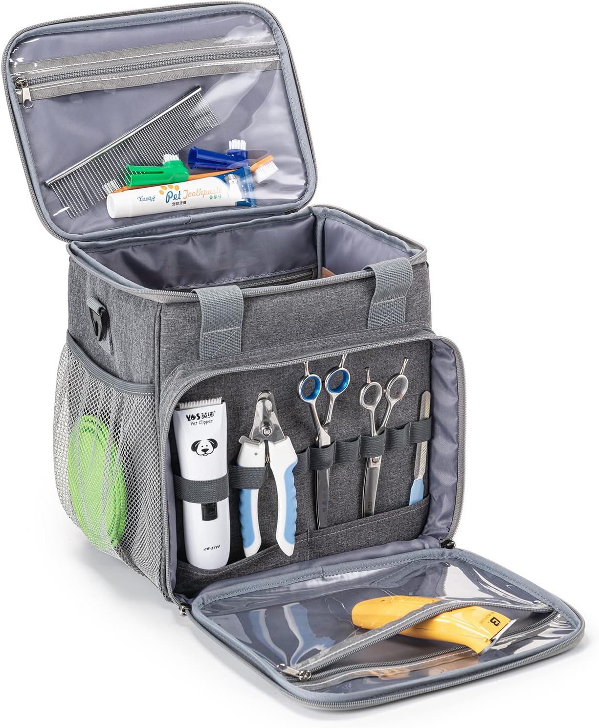 BABEYER Dog Grooming Bag, Dog Grooming Supplies Organizer Tote Bag