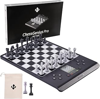 Millennium ChessGenius Pro Electronic Chess Computer – Portable AI Chess Board with Interactive Color Display & Adjustable Skill Levels for Beginners to Advanced Players – M815