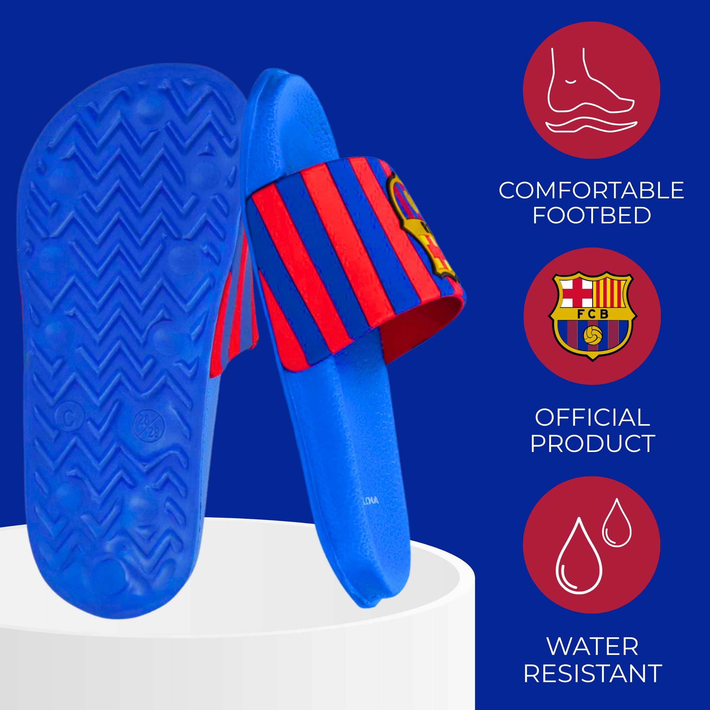 FC Barcelona Sandalias para Niño, Sandalias de Verano, Tallas EU 28 a 37
