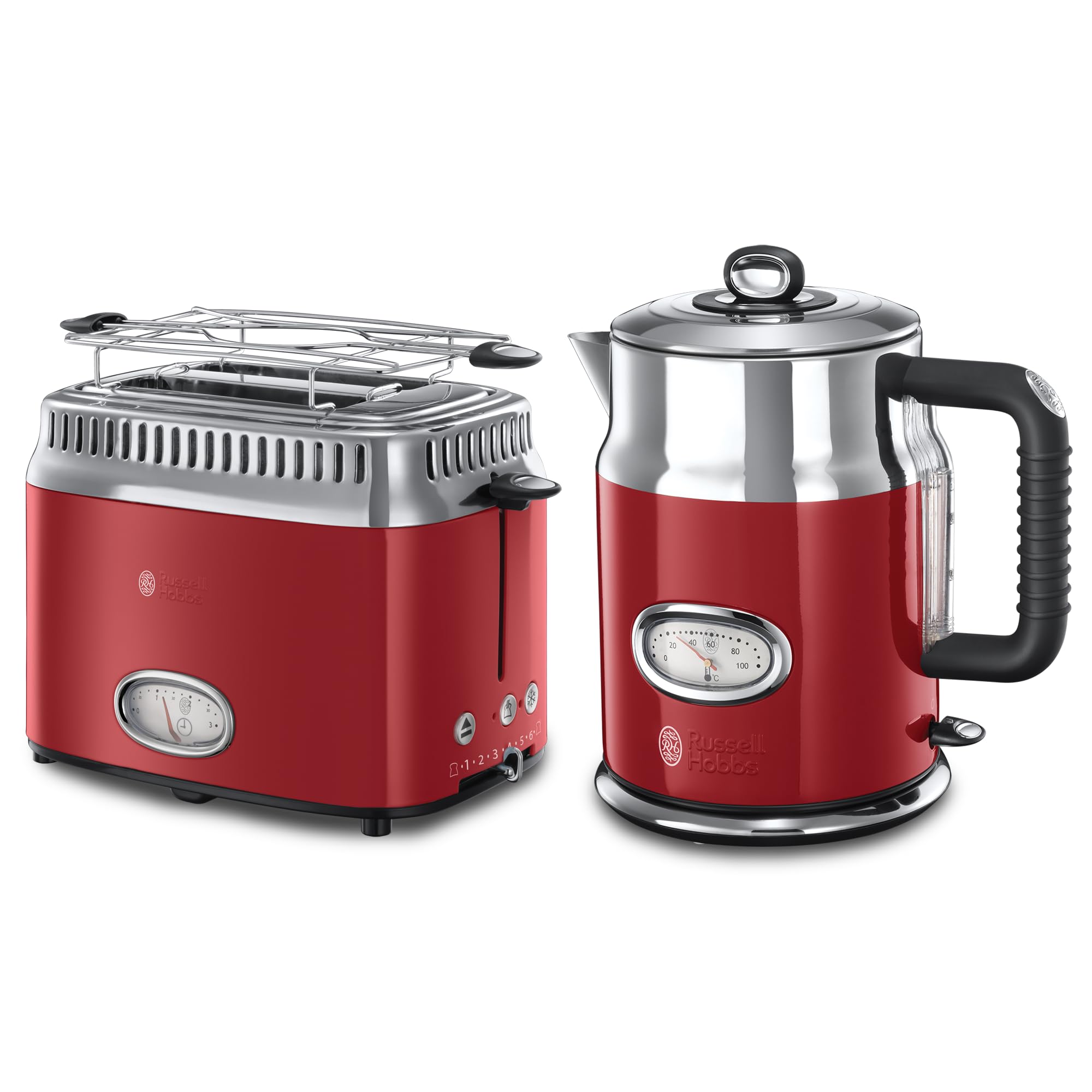 Russell Hobbs Toaster Wasserkocher Retro rot Energieklasse A