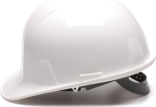Vista 3 de Pyramex Safety SL Series Cap Style Hard Hat, 4-Point Snap Lock Suspension Blanco