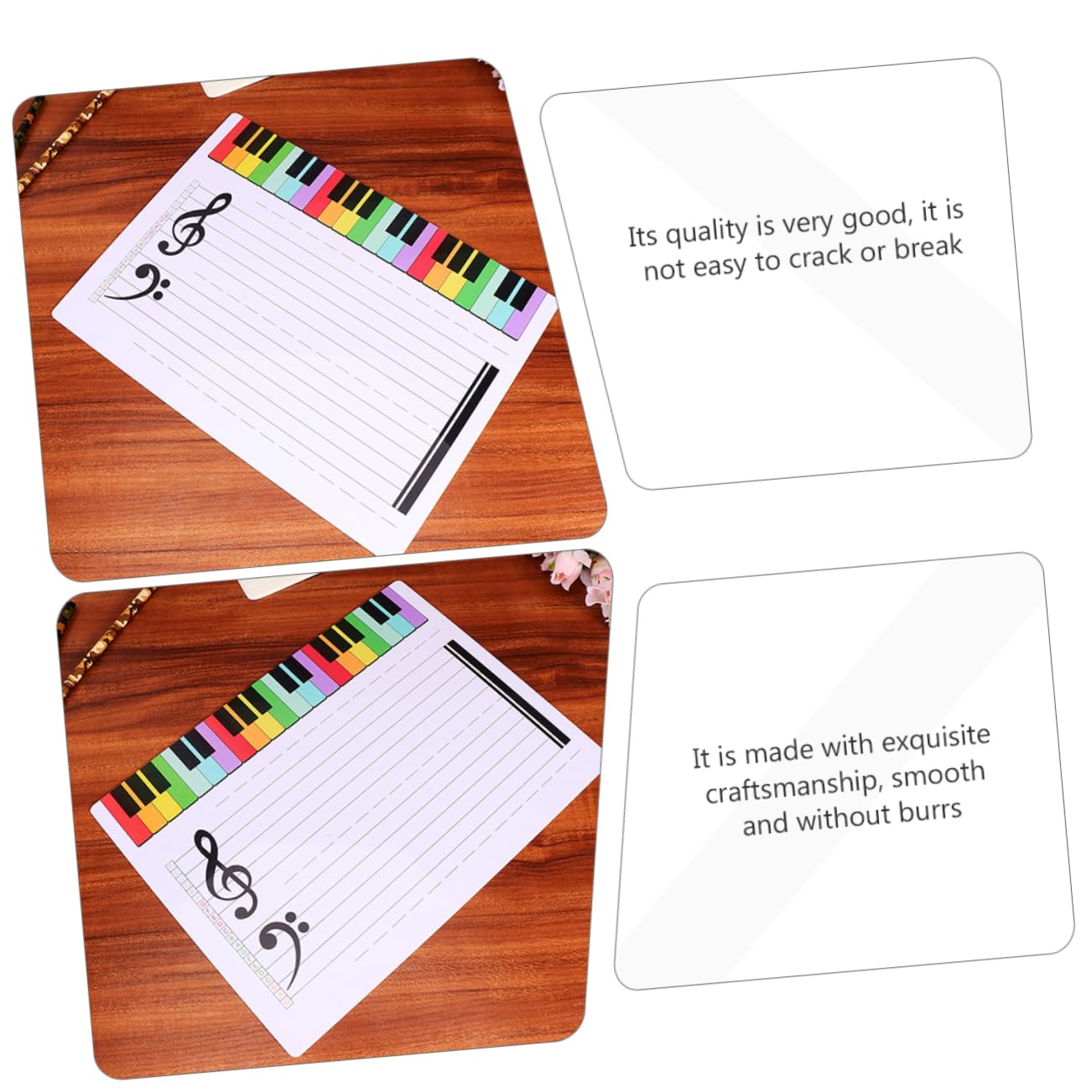 10st Übungsbrett Lapboards Musik-whiteboard Trocken Abwischbare Tafeln Karte Trocken Abwischbare Tafel Mit Ständer Weiße Bretter Musiknoten-whiteboard Stabbrett Weiße Tafel Plastik DIYEAH