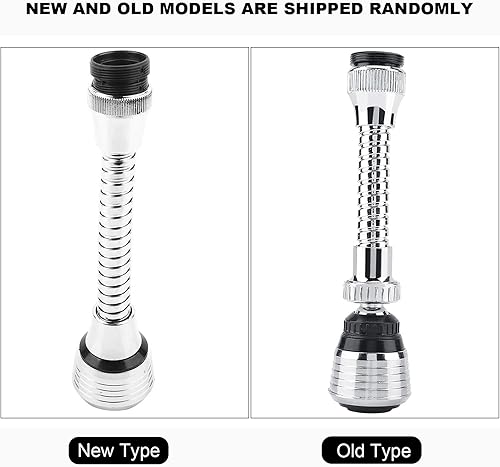 Miniatura 7 de TOPINCN Grifo de cocina desplegable de arco alto con aireador de ahorro de agua, giratorio de 360 grados, grifo dúplex, resistente a manchas, acero